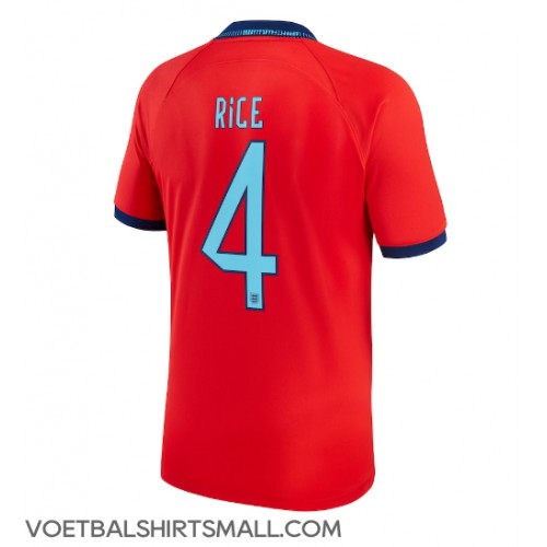 Engeland Declan Rice #4 Voetbalkleding Uitshirt WK 2022 Korte Mouwen